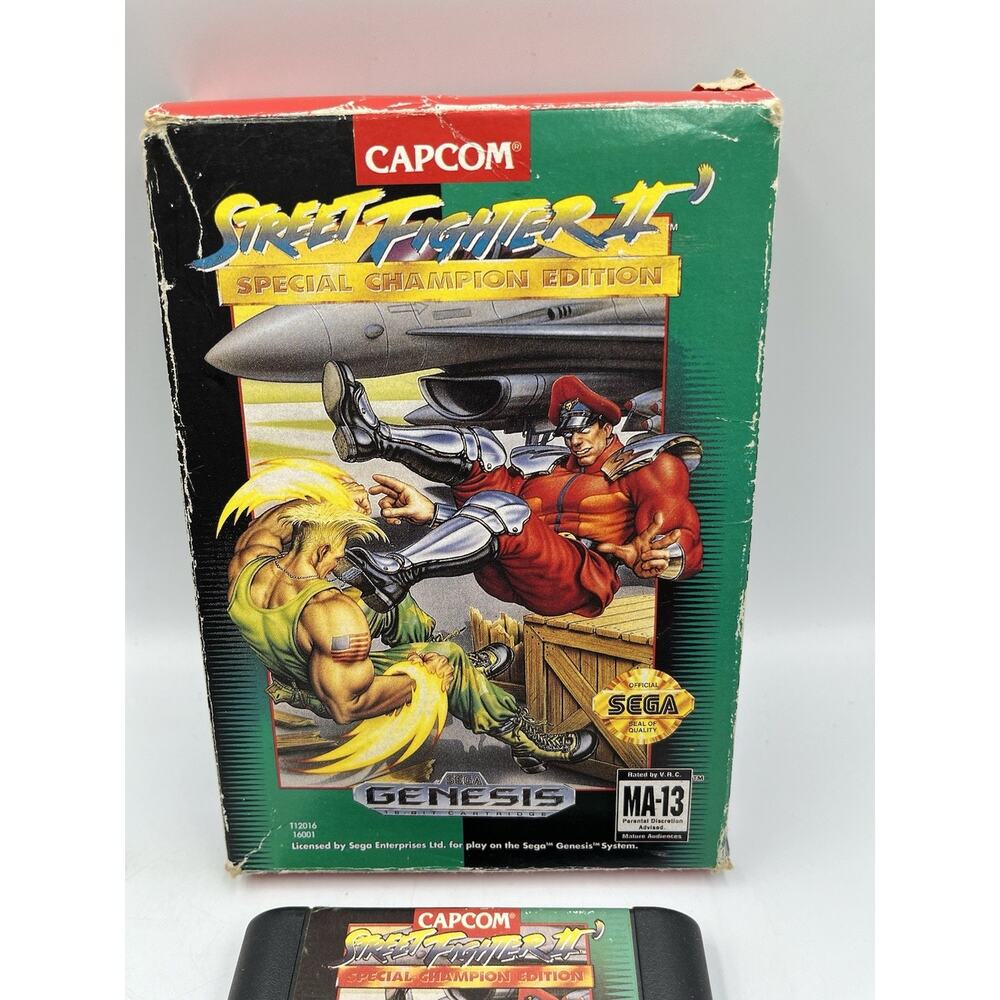 Street Fighter 2 II Special Champion Edition Cardboard Box Insert Sega Genesis